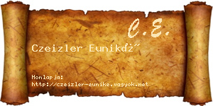 Czeizler Euniké névjegykártya